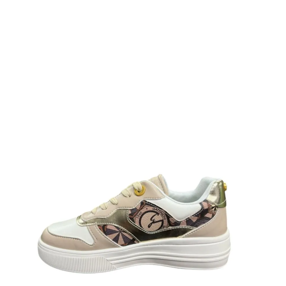 Sneakers Donna “Gattinoni” PINBO1435WTEN54 Collezione Primavera/Estate 2025 – Beige