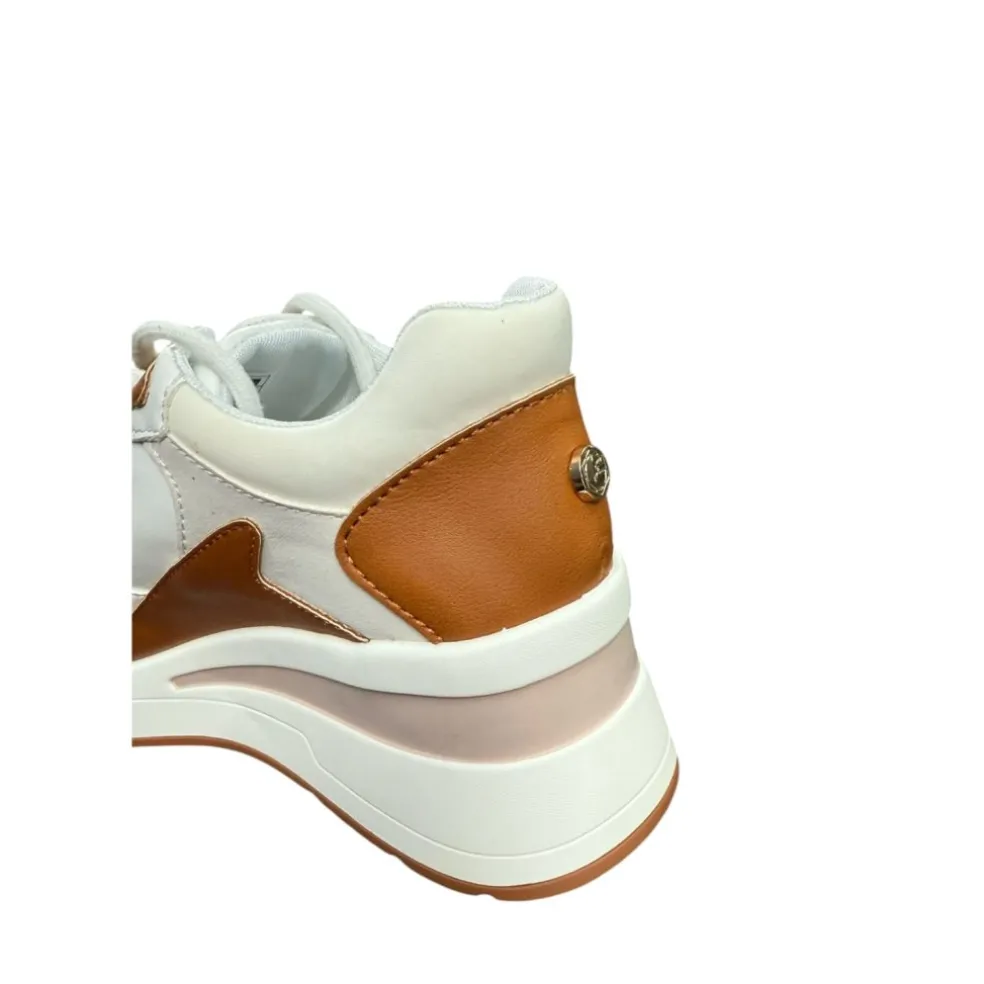 Sneakers Donna “Gattinoni” PENEI138WYC899 Collezione Primavera/Estate 2025 – Bianco e Cuoio