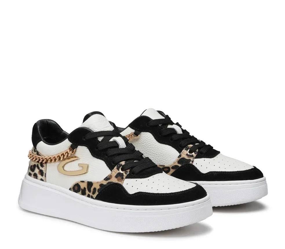 Sneakers donna “Guardiani” AGW015603 Collezione Primavera/Estate 2025 – Nero multi leopardato