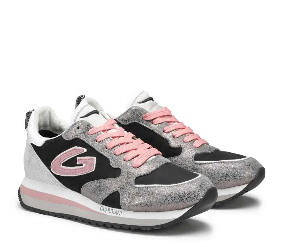 Sneakers donna “Guardiani” AGW007701 Collezione Primavera/Estate 2025 – Grigio Rosa Nero