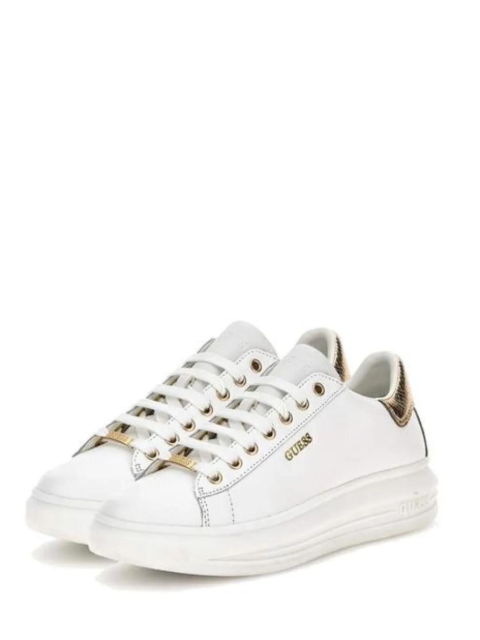 Sneakers donna “Guess” FL7RNOELE12-WHIGO Collezione Primavera/Estate 2025 – Bianco e oro