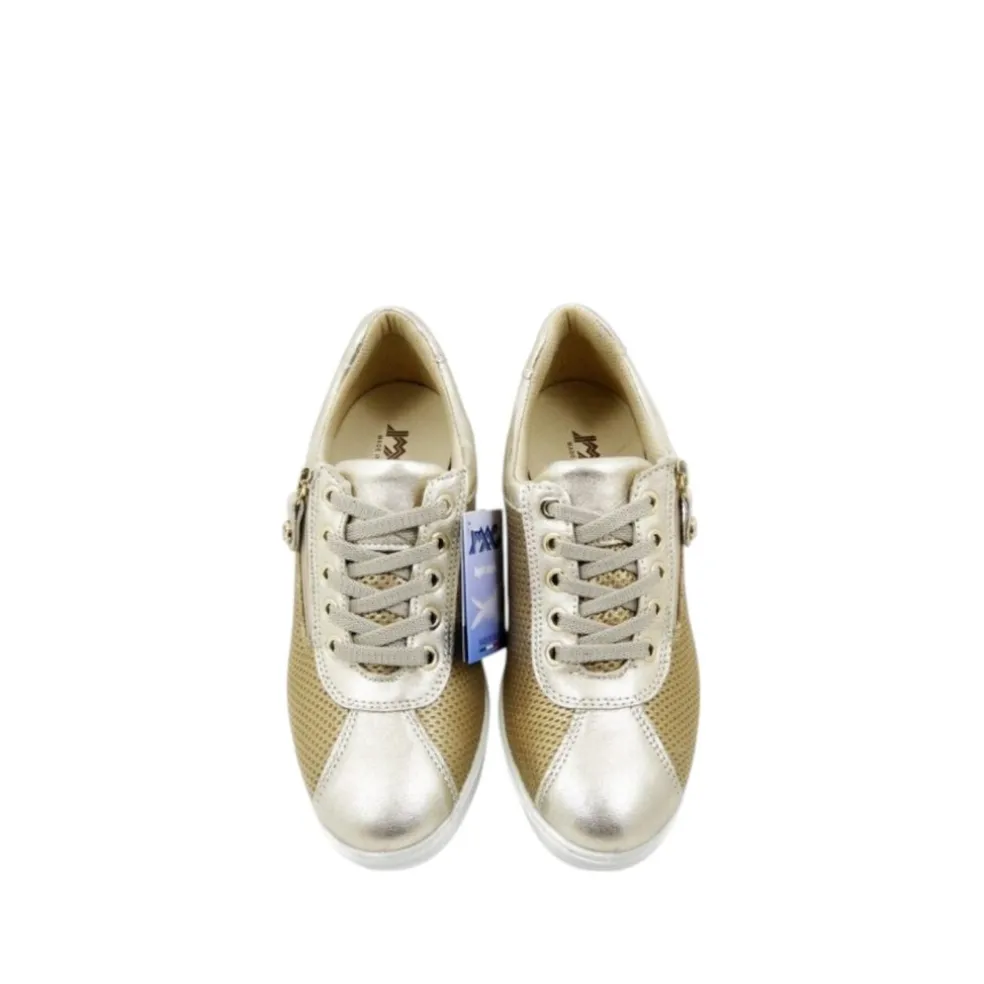 Sneakers Donna “Imac” 555590 Collezione Primavera/Estate 2025 – Avorio e Oro/Blu