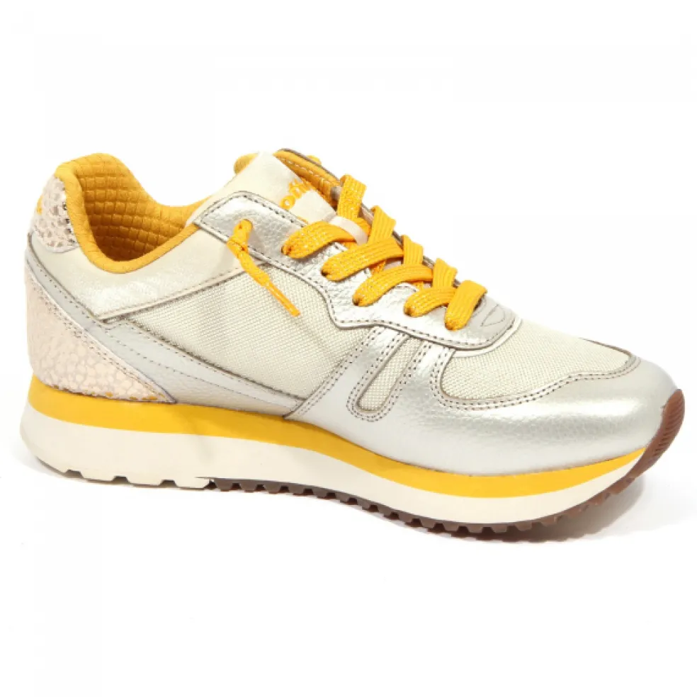 Sneakers donna “Lotto” 211169 25I Tokyo Wedge Metal W Collezione Primavera/Estate 2025 – Giallo/Oro