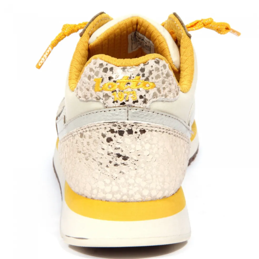 Sneakers donna “Lotto” 211169 25I Tokyo Wedge Metal W Collezione Primavera/Estate 2025 – Giallo/Oro