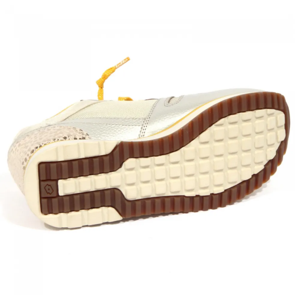 Sneakers donna “Lotto” 211169 25I Tokyo Wedge Metal W Collezione Primavera/Estate 2025 – Giallo/Oro