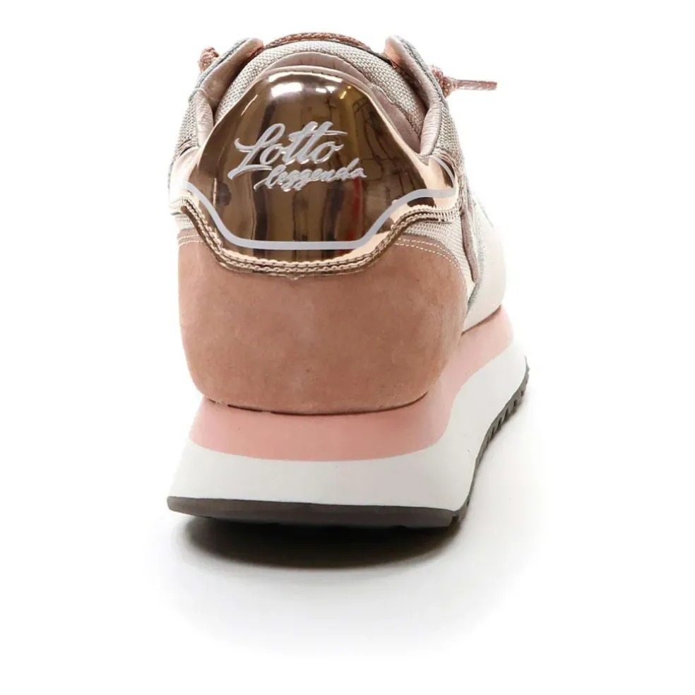 Sneakers donna “Lotto” 215087 6YA Wedge Metal W Collezione Primavera/Estate 2025 – Pesca e oro
