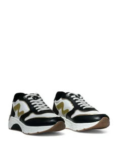 Sneakers donna “Manila Grace” MGRUN V.104 Collezione Autunno/Inverno 2024/2025 – Nero bianco oro e leopardo