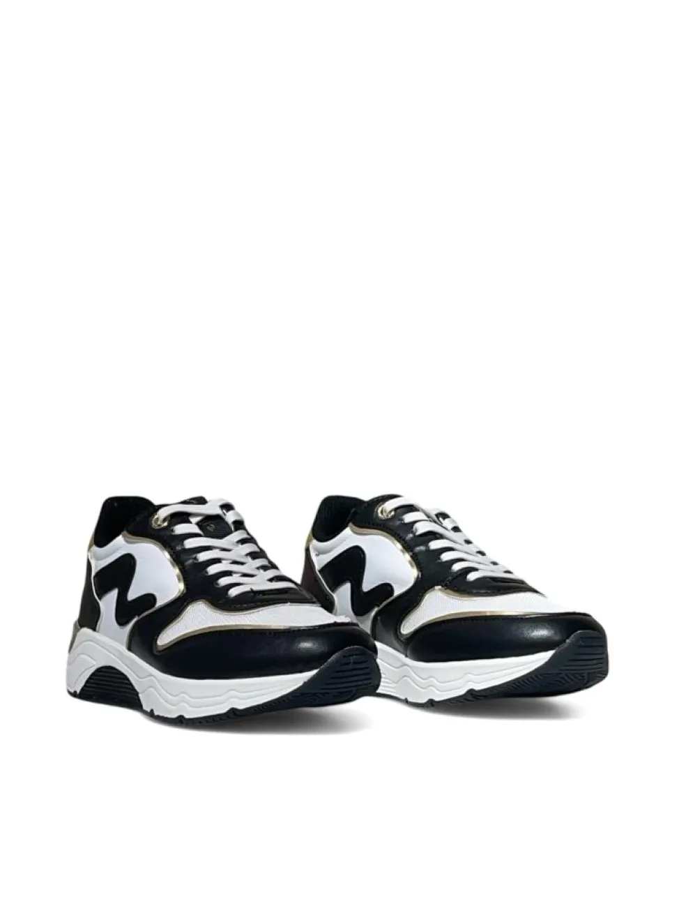 Sneakers donna “Manila Grace” MGRUN V.101 Collezione Autunno/Inverno 2024/2025 – Nero bianco e oro