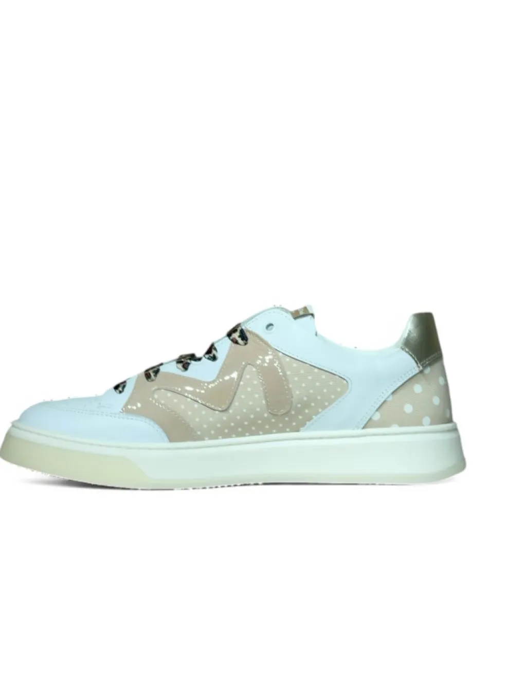 Sneakers donna “Manila Grace” 60142 Collezione Primavera/Estate 2025 – Bianco nero e argento/Bianco beige e platino