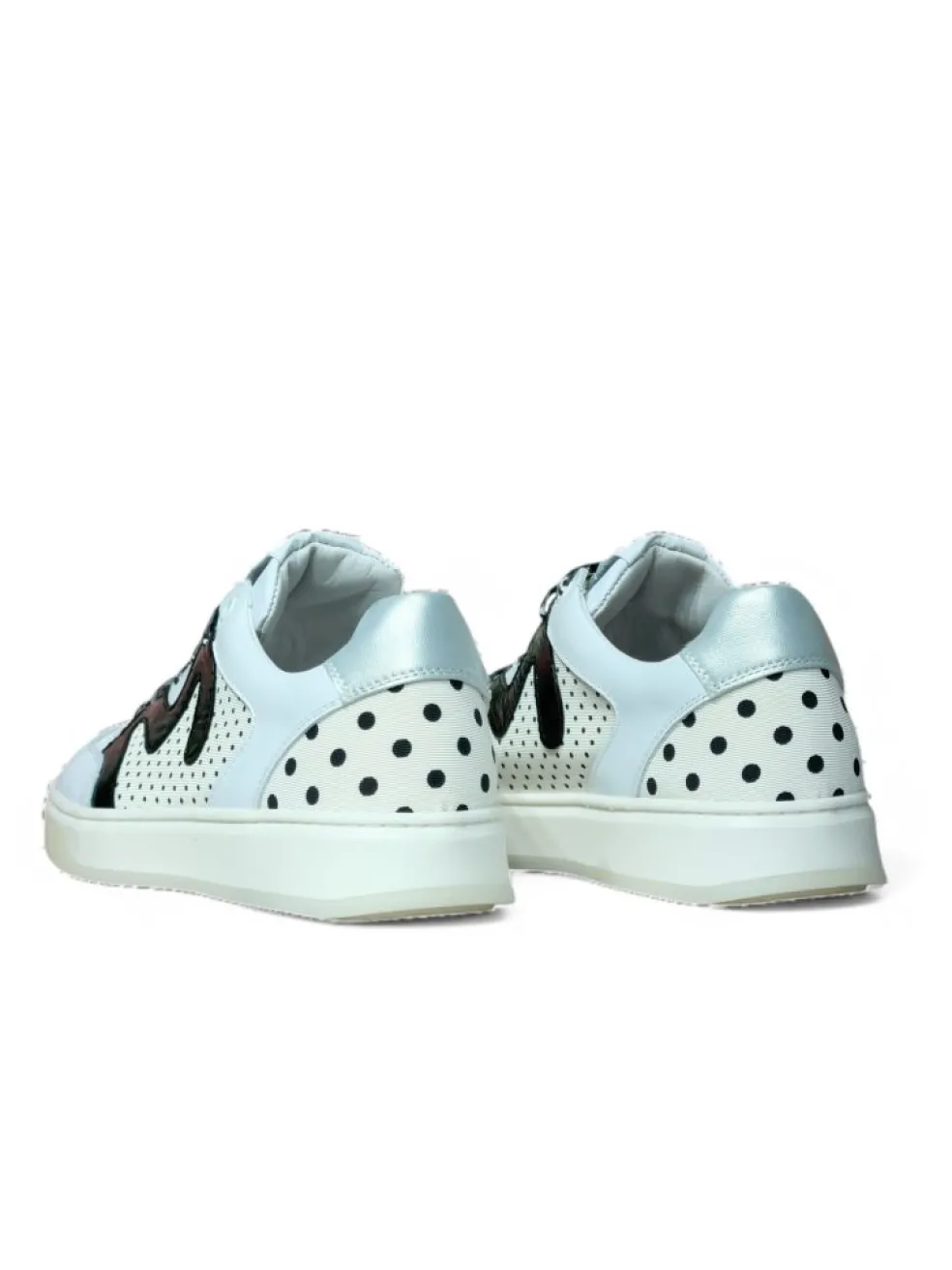 Sneakers donna “Manila Grace” 60142 Collezione Primavera/Estate 2025 – Bianco nero e argento/Bianco beige e platino