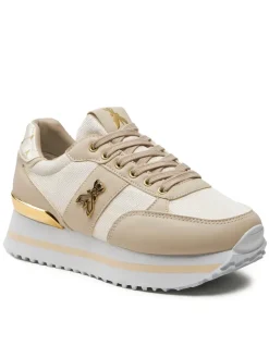 Sneakers donna “Patrizia Pepe” PPJ266 Collezione Primavera /Estate 2025 – Bianco/Beige