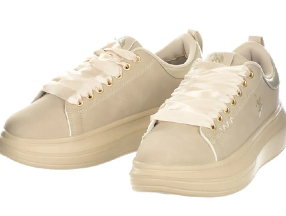 Sneakers donna “U.S. POLO” HELIS024 Collezione Primavera/Estate 2025 – Rosa/Beige
