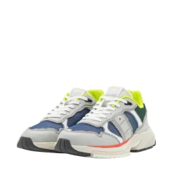 Sneakers Uomo “Blauer” EAGLE02 Collezione Primavera/Estate 2025 – Bianco e Grigio/Multicolor