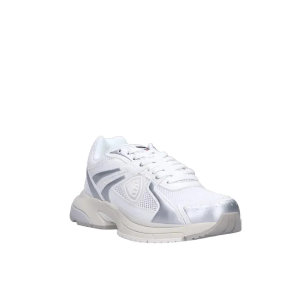 Sneakers Uomo “Blauer” S4EAGLE01/MEP Collezione Primavera/Estate 2025 – Bianco e Argento