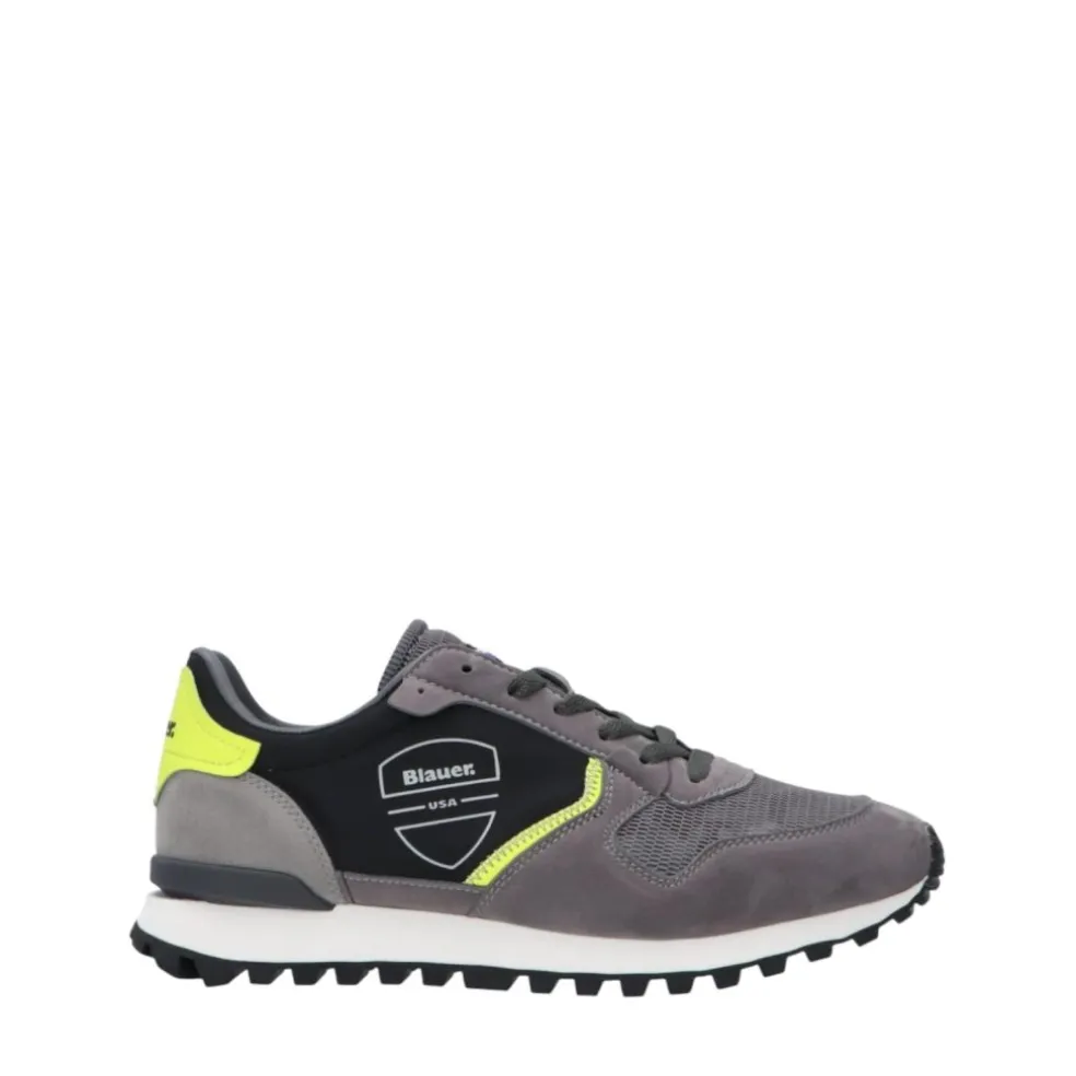 Sneakers Uomo “Blauer”DIXON01 Collezione Primavera/Estate 2025 – Grigio/Blu