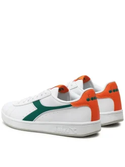Sneakers Uomo “Diadora” 101.178327 01 D0800 Collezione Primavera /Estate 2025 – Bianco e verde e arancione