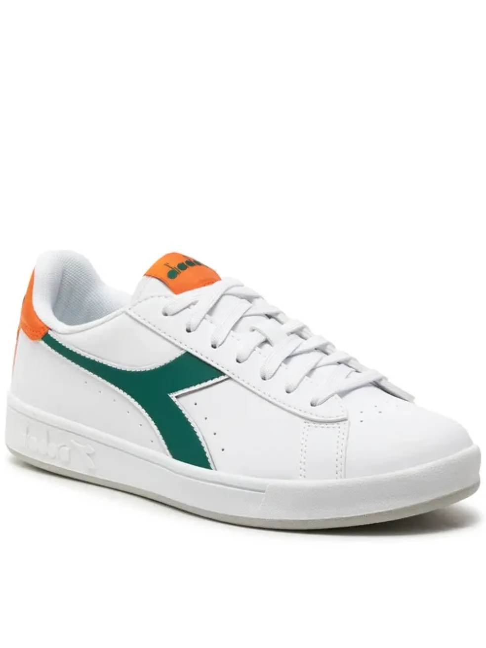 Sneakers Uomo “Diadora” 101.178327 01 D0800 Collezione Primavera /Estate 2025 – Bianco e verde e arancione