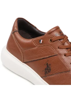 Sneakers uomo “U.S. Polo Assn.” Cryme001 Collezione Primavera/Estate 2025 – Cuoio