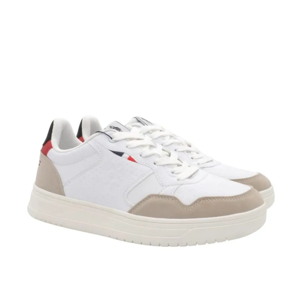 Sneakers uomo “U.S. Polo Assn.” Kosmo001B Collezione Primavera/Estate 2025 – Bianco e Nero/Bianco e Verde/Bianco e Rosso