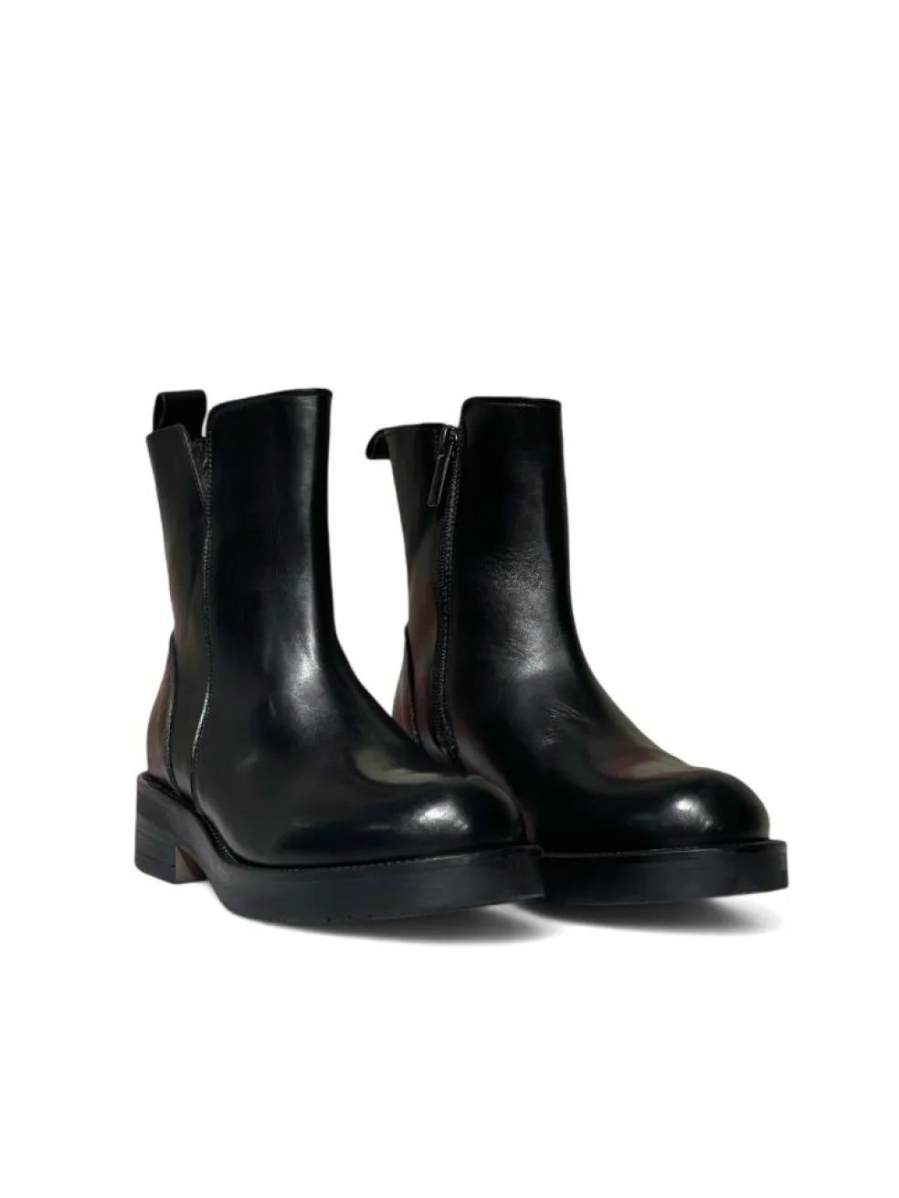 Stivaletti donna “Exton” AE84 vitello Collezione Autunno/Inverno 2024/2025 – Marrone/Nero