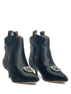 Stivaletti donna “Gaelle Paris” GBDC2599FSTT Collezione Autunno/Inverno 2024/2025 In raso – Nero