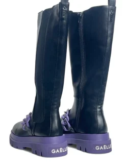 Stivali donna “Gaelle Paris” GBCDP2817/18 Collezione Autunno/Inverno 2024/2025 – Nero e viola/Nero e verde