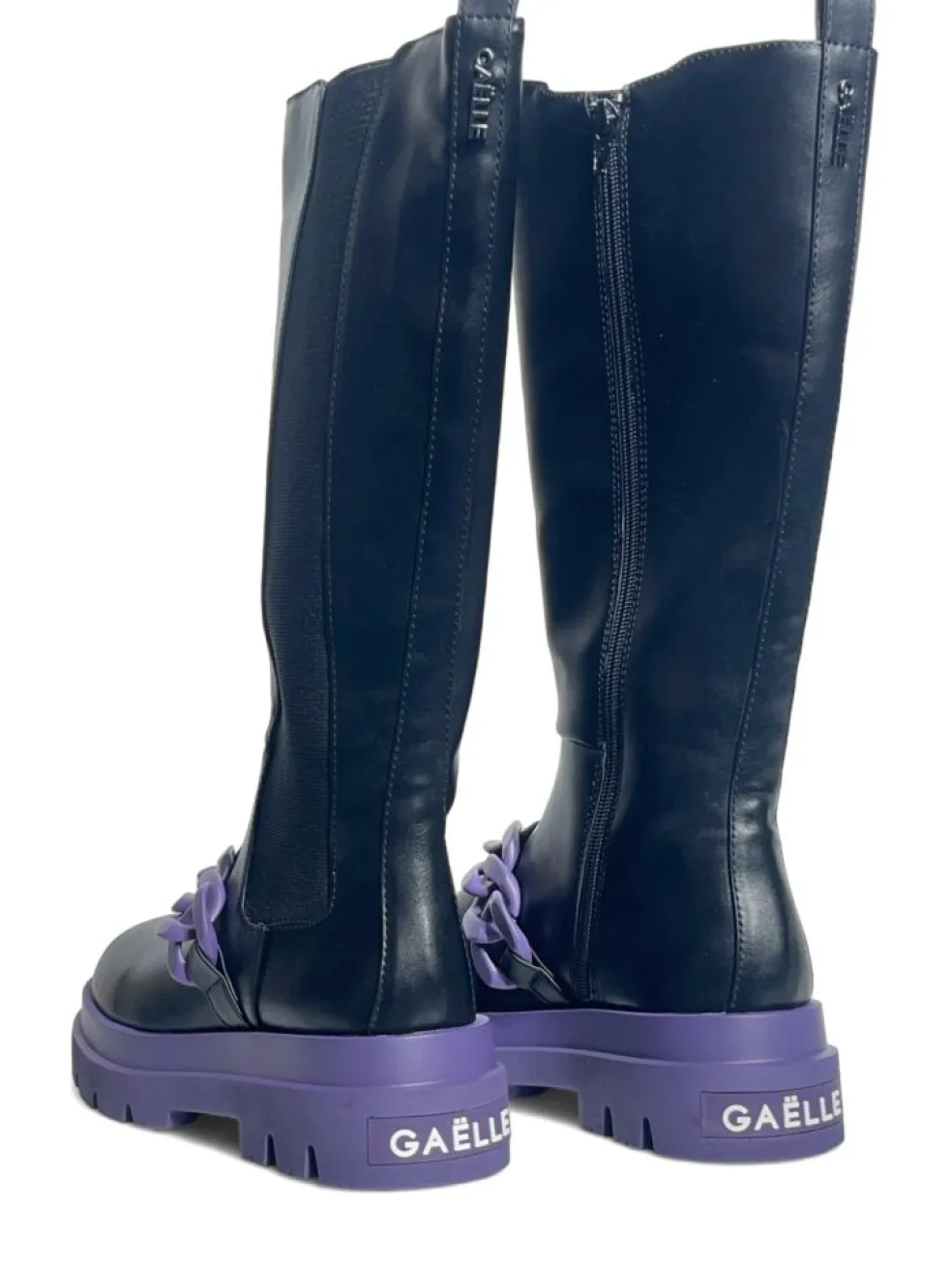 Stivali donna “Gaelle Paris” GBCDP2817/18 Collezione Autunno/Inverno 2024/2025 – Nero e viola/Nero e verde