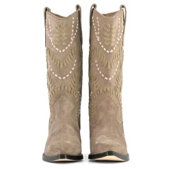 Stivali texano donna “Coral Blue” CB.K323.02 Collezione Autunno/Inverno 2024/2025 – Grigio/Cognac